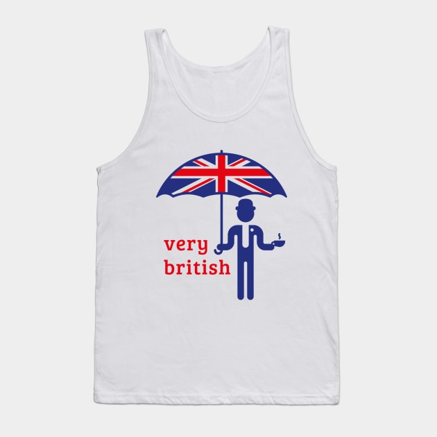 Very British Gentleman (2C) Tank Top by MrFaulbaum